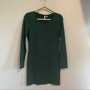 H&M green bodycon dress